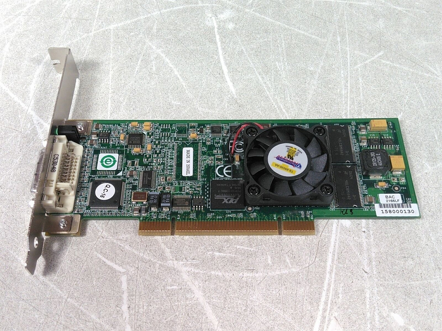 Optibase BAC2166LF AOI 70098 DVI PCI Video Card Defective For Parts or Repair