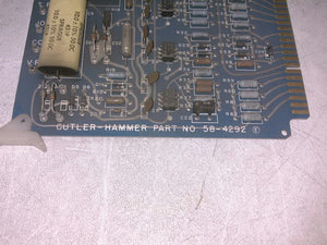 Cutler-Hammer 58-4292 REG Regulator Board Defective AS-IS