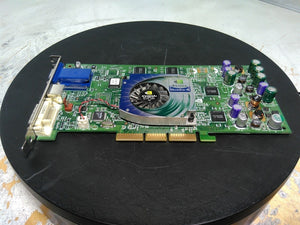 Damaged Dell Nvidia Quadro4 6F389 AGP DVI VGA Video Card AS-IS