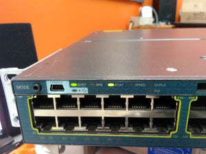 Cisco Catalyst WS-C3560X-48PF-S 48-Port Gigabit PoE Switch Dual PSU and Module