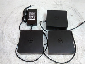 Lot of 3 Dell TB16 0J5C6 USB-C HDMI DP Docking Station and 1x 180W PSU AS-IS