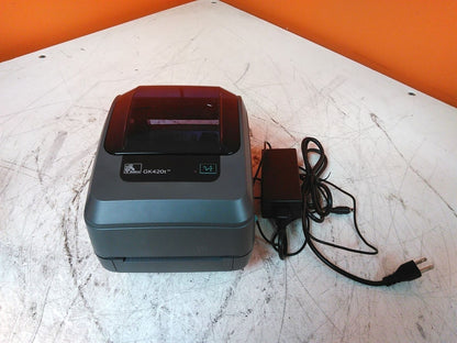 BAD Printhead Zebra GK420T GK42-10220-000 Thermal Label Printer w/PSU No Ribbon