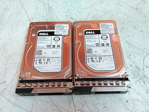 Lot of 2 Dell Seagate 92MDW 8TB ST8000NM0205 Hard Drive Reallocated Sector AS-IS