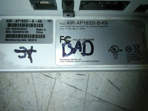 Lot of 2 Defective Cisco AIR-AP1832I-B-K9 Aironet Access Point No PSU AS-IS