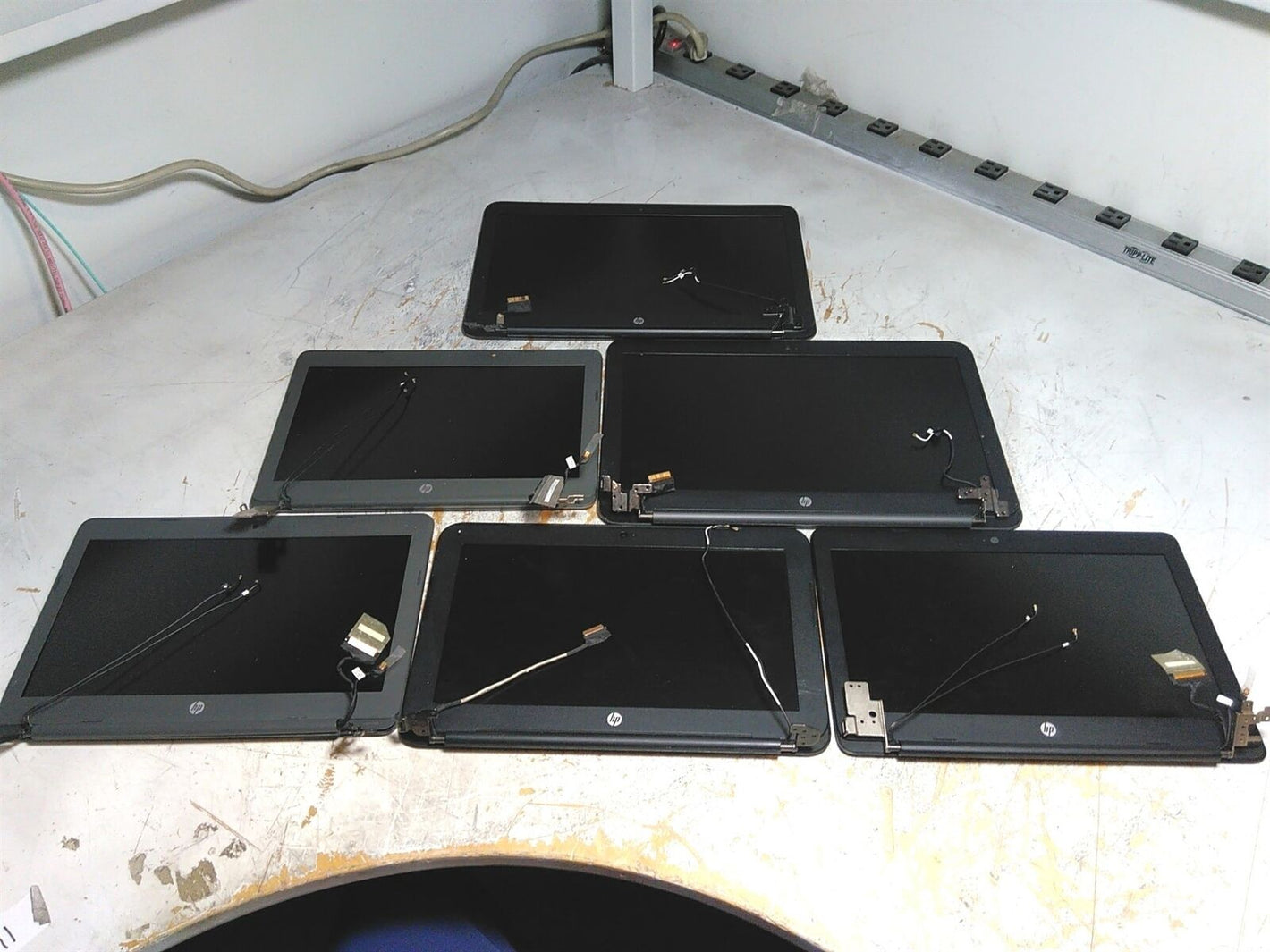Lot of 6 HP 11-V010WM 14 G3 Chromebook LCD Assembly w/ Top Cover and Hinges