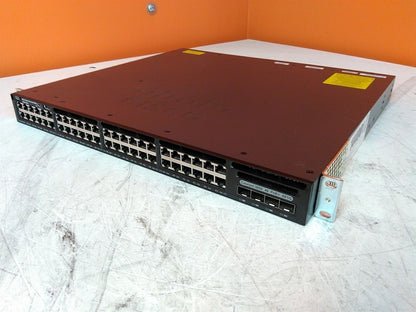 Cisco Catalyst 3650 ipbask9 WS-C3650-48PS-S PoE+ 48 Port 4X1G Ethernet Switch