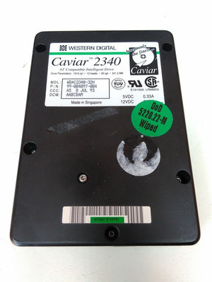 Western Digital Caviar 2340 WDAC2340-32H 341.2MB 3.5" IDE Hard Disk Drive