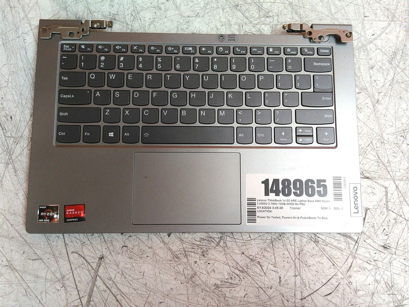 Lenovo ThinkBook 14 G2 ARE Laptop Base AMD Ryzen 3 4300U 2.7GHz 12GB 0HDD No PSU