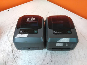 Defective Lot of 2 Zebra GK420T GK42-102511-000 Thermal Label Printer AS-IS