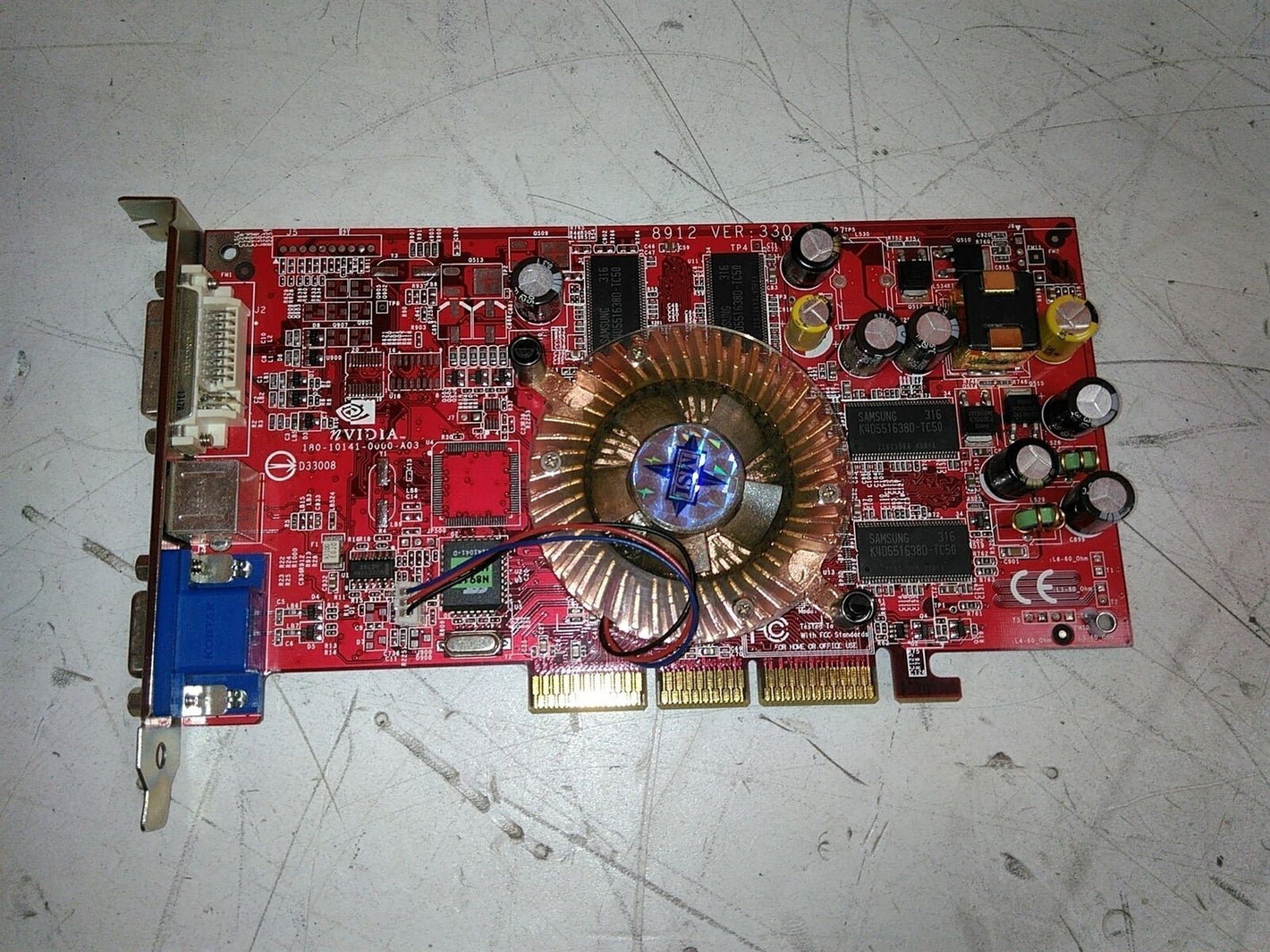 MSI Nvidia 8912-020 AGP VGA Video Graphics Card