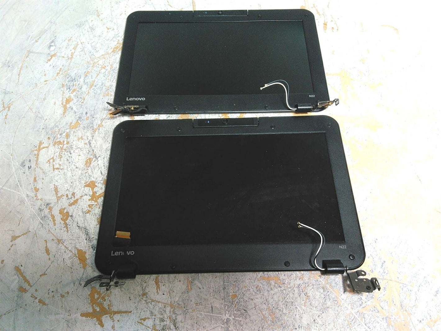 Lot of 2 Lenovo N22 LCD Assembly w/ Top Cover and Hinges