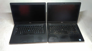 Lot of 2 BAD Screen Dell Latitude 5490 Core i5-8350U 1.7GHz 8GB SSD NO PSU AS-IS
