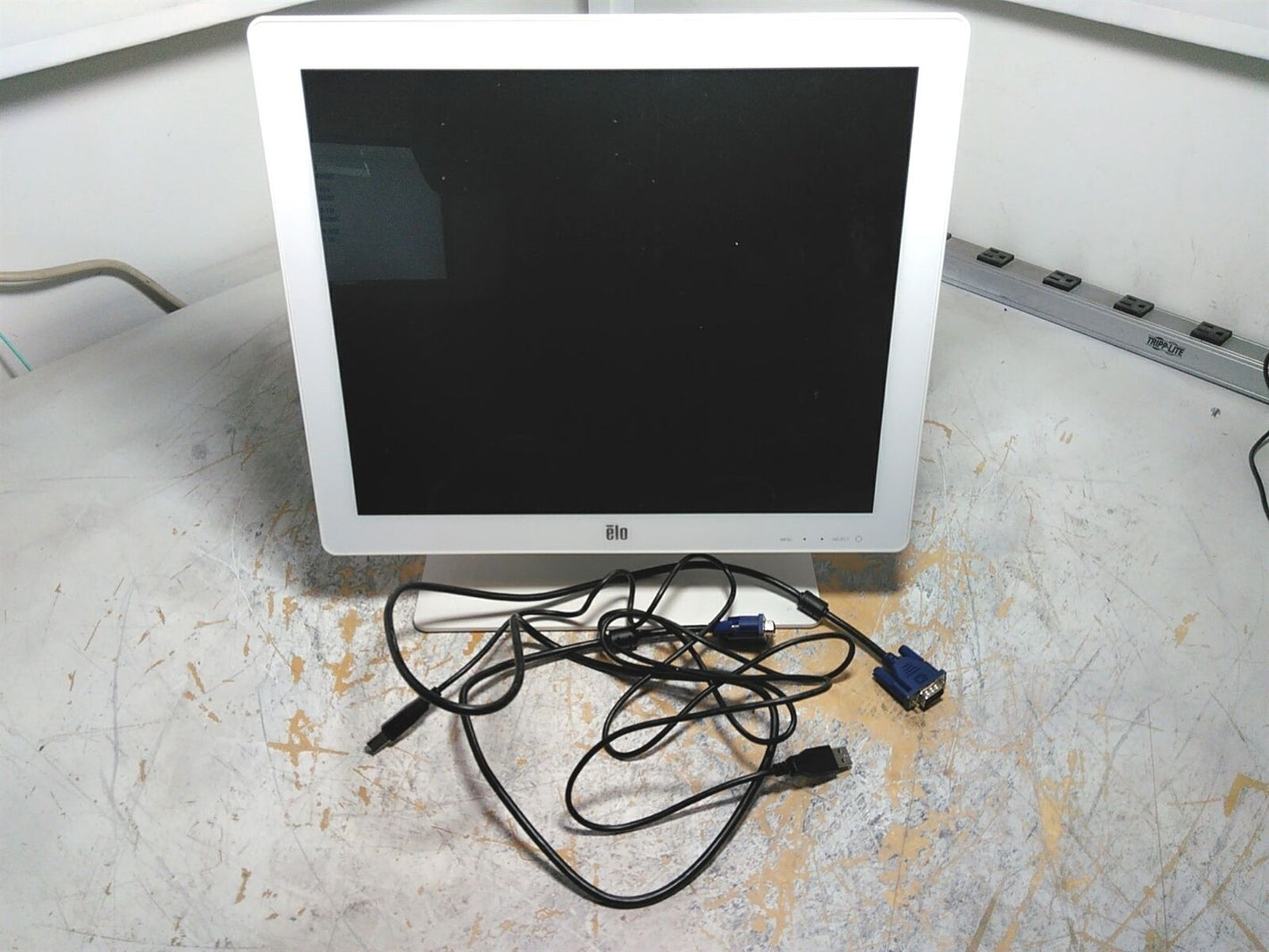 Elo Touchsystems ET1723L-2UWA-1-WH-MT-ZB-G 17" LCD Monitor w/ Stand NO PSU