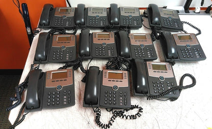 Lot of 11 Cisco SPA508G IP Phones With Handset No Stands AS-IS