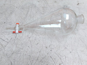 Chipped Glass KIMAX 38 2000mL Funnel Flask w/ Stopper AS-IS