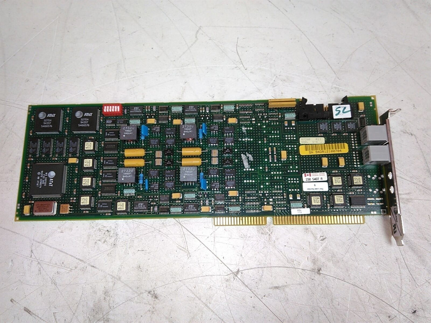 AT&T AYC6B Dual Port USOC RJ14C ISA Interface Card