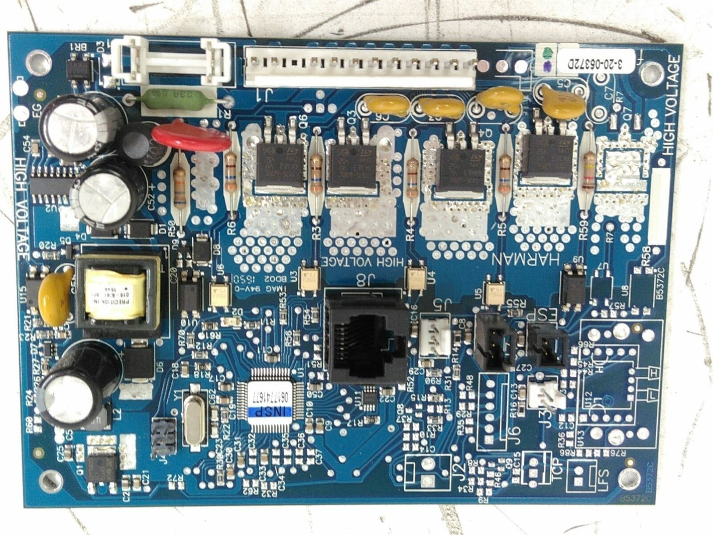 Defective Harman 3-20-05372 High Voltage Control Board AS-IS