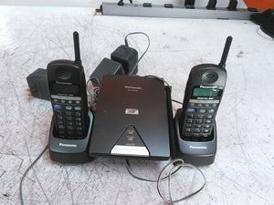 Power Tested Only Lot of 2 Panasonic KX-TD7895 w/ Cradle and Base Station AS-IS