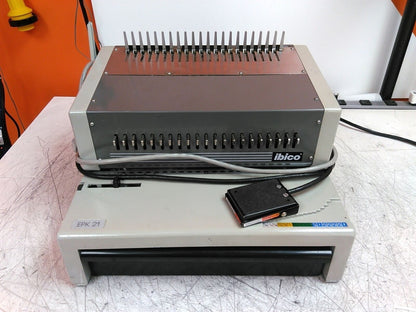 Power Tested Ibico EPK-21 Electric Comb Punch Binding Machine w/ Pedal AS-IS