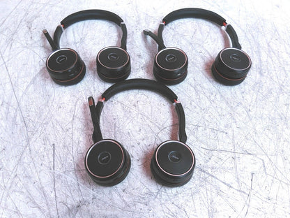Power Tested Lot of 3 Jabra Evolve 75 HSC040W Wireless Headset No PSU AS-IS