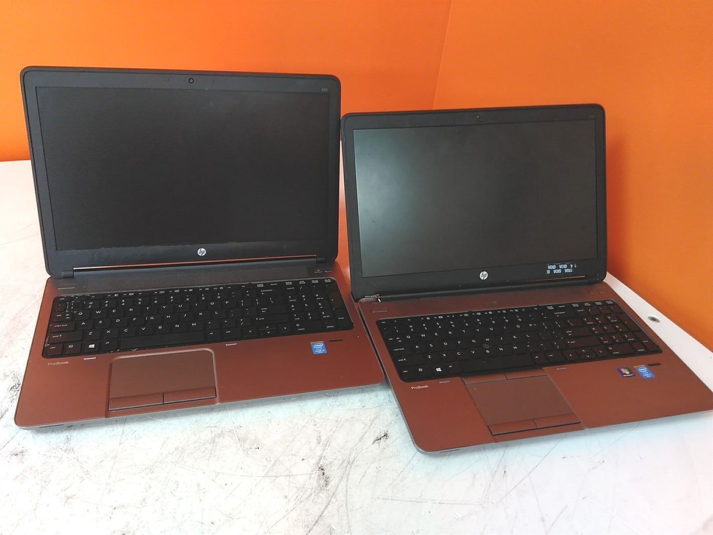 Defective Lot of 2 HP ProBook 650 G1 i5 & i7 4GB 0HD Various Issues AS-IS